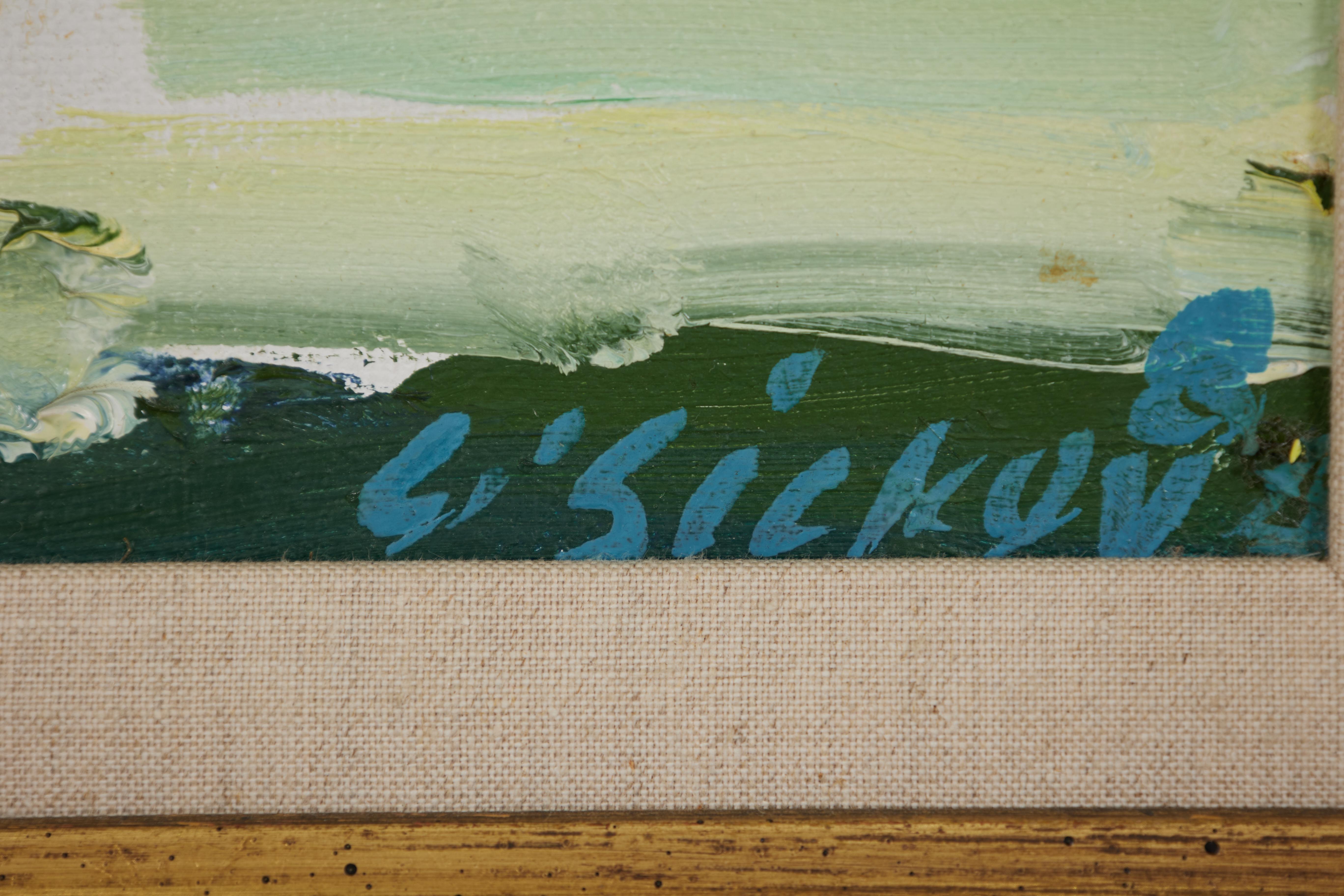 Backyard Garden Still-Life Landscape Scene, Cleveland School Artist For Sale 1