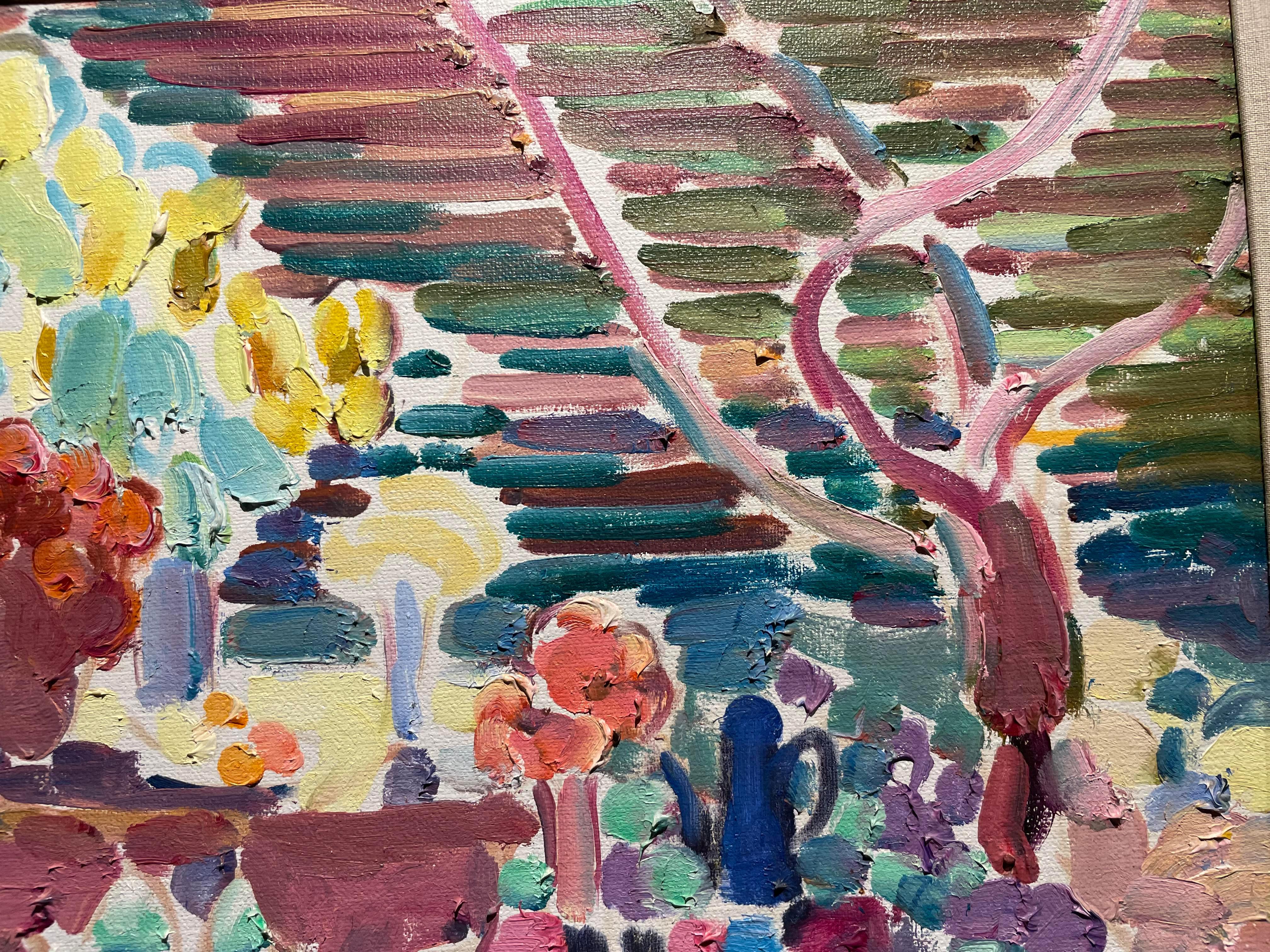 Backyard Garden Still-Life Landscape Scene, Cleveland School Artist For Sale 3