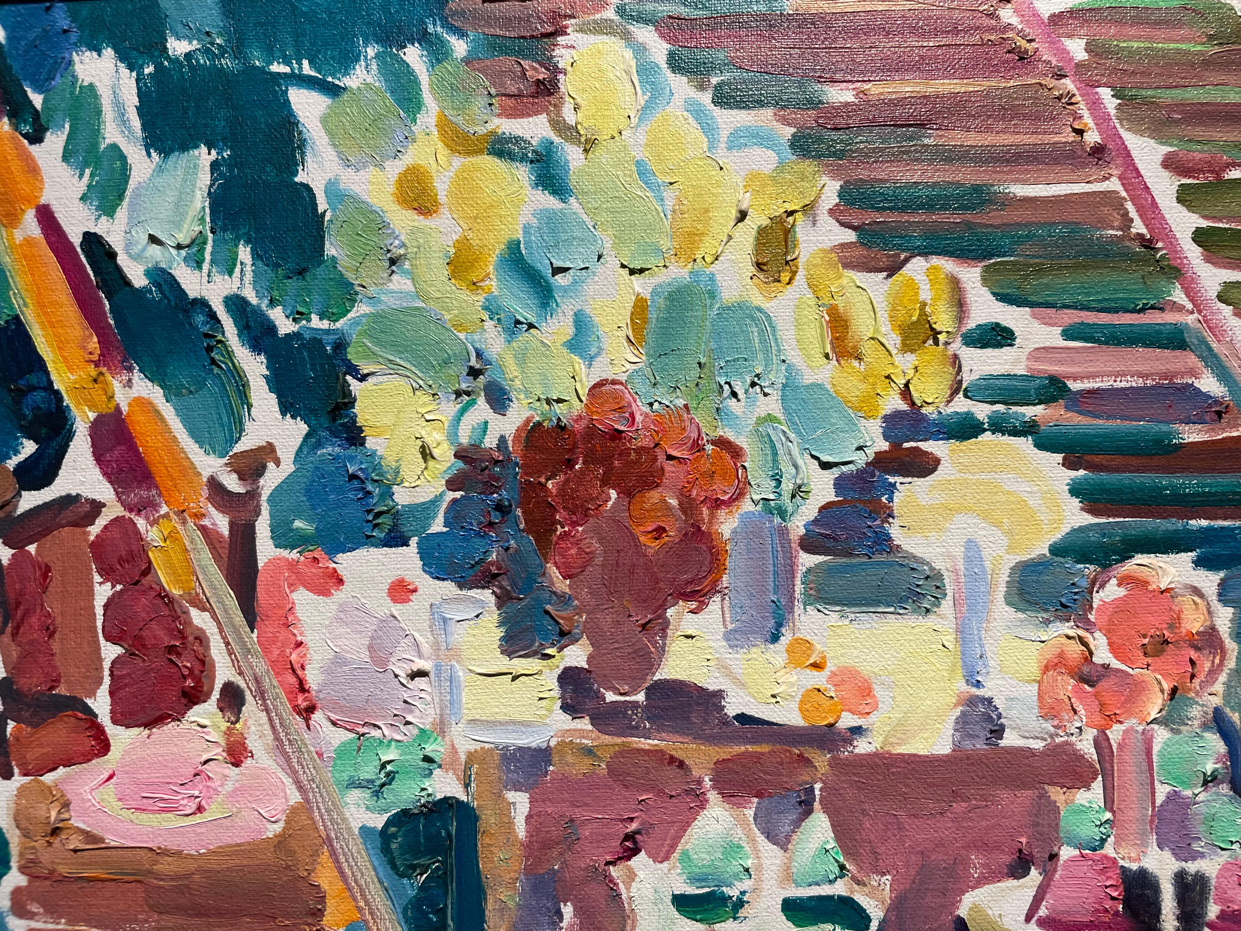 Backyard Garden Still-Life Landscape Scene, Cleveland School Artist For Sale 4