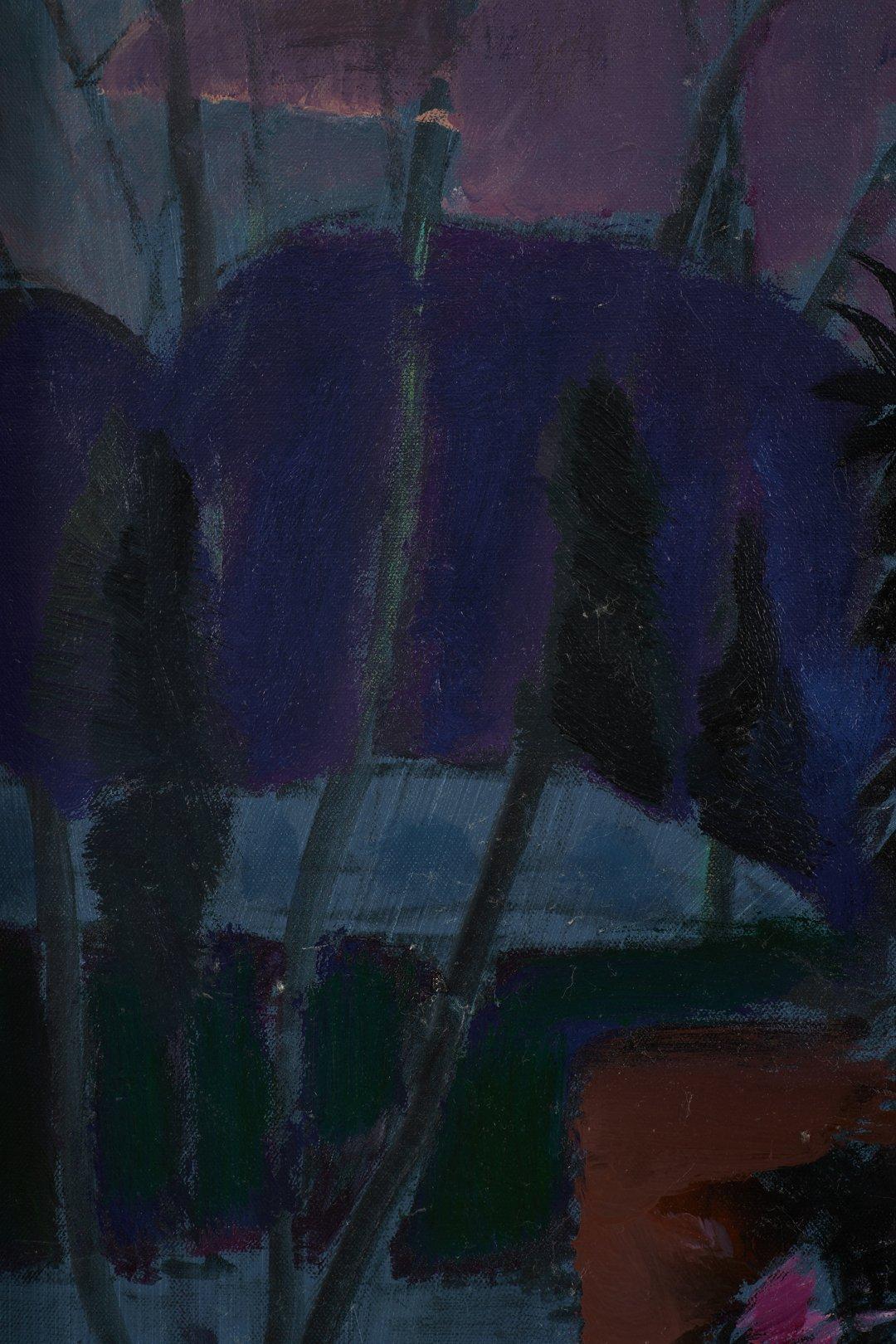 Bodegón nocturno, Paisaje oscuro del siglo XX, Postimpresionismo - Painting Posimpresionista de Joseph O'Sickey