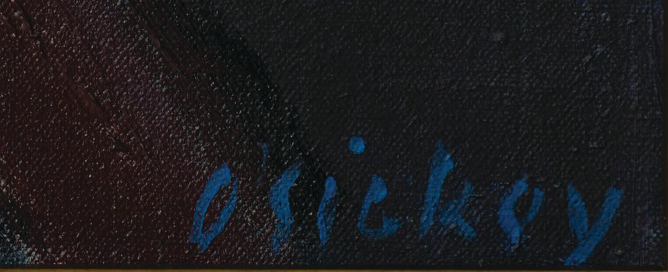 Œuvre vendue au profit du CLEVELAND INSTITUTE OF ART

Joseph B. O'Sickey (Américain, 1918-2013)
Nature morte avec bouteille de vin, c. 1980
Huile sur toile 
Signé en bas à droite 
24 x 30 pouces

Joseph O'Sickey, né à Détroit en 1918, a été peintre
