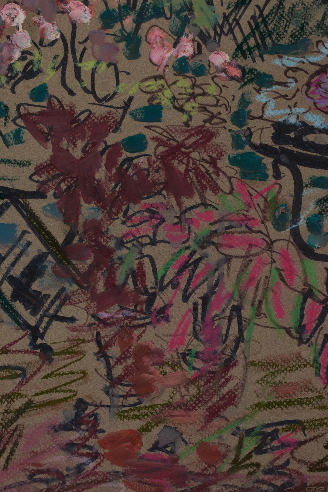 Stillleben ohne Titel des 20. Jahrhunderts mit Tisch und Blumen von Künstler der Cleveland School  – Painting von Joseph O'Sickey