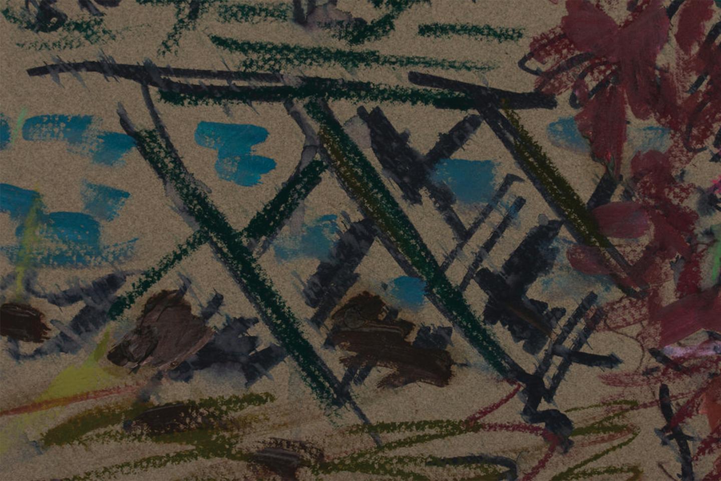 Stillleben ohne Titel des 20. Jahrhunderts mit Tisch und Blumen von Künstler der Cleveland School  (Post-Impressionismus), Painting, von Joseph O'Sickey