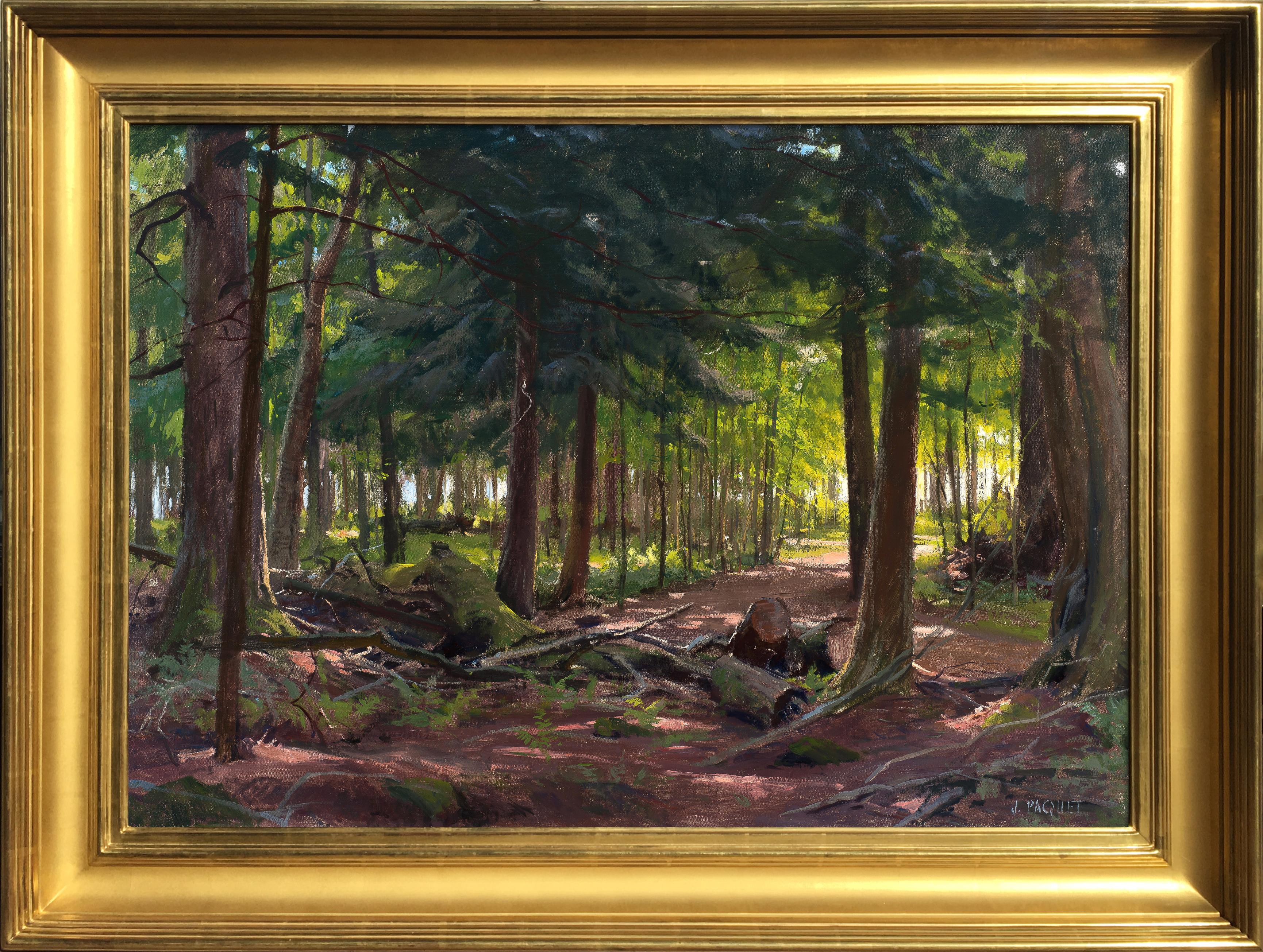 Joseph Paquet Landscape Painting – Sonnenaufgang bei den Ojibwe; Madeline Island, Wisconsin