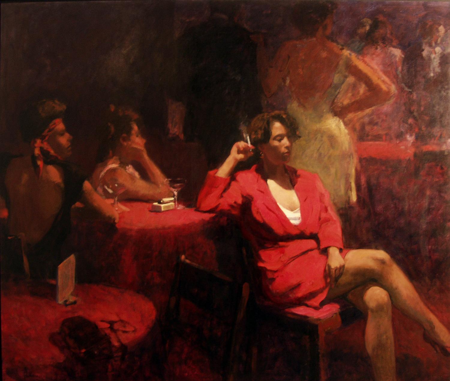 Joseph Peller Figurative Painting - Ladies' Night