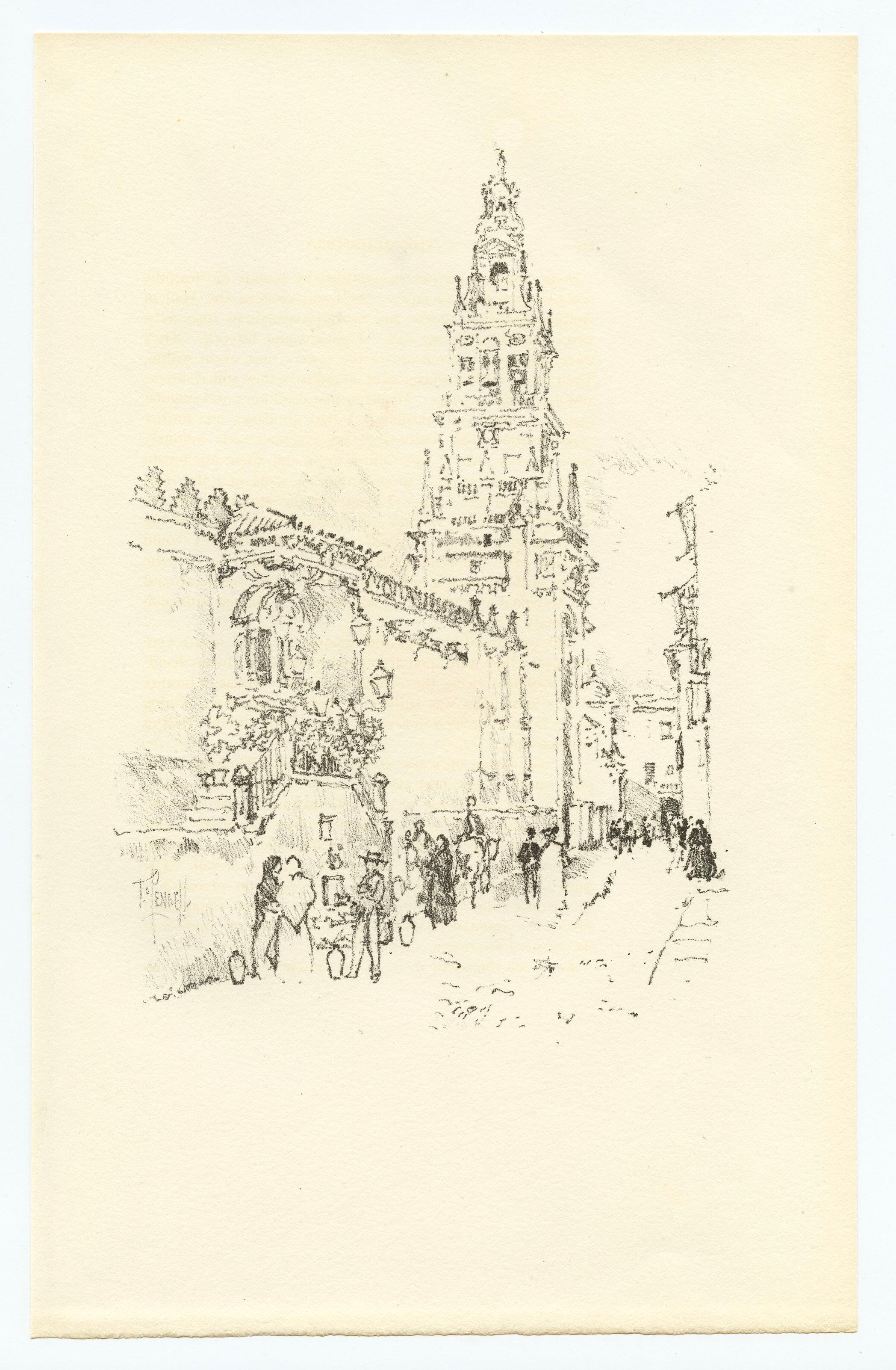 "Alhambra" original lithograph