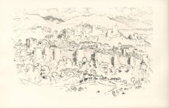 Lithographie originale de l'Alhambra