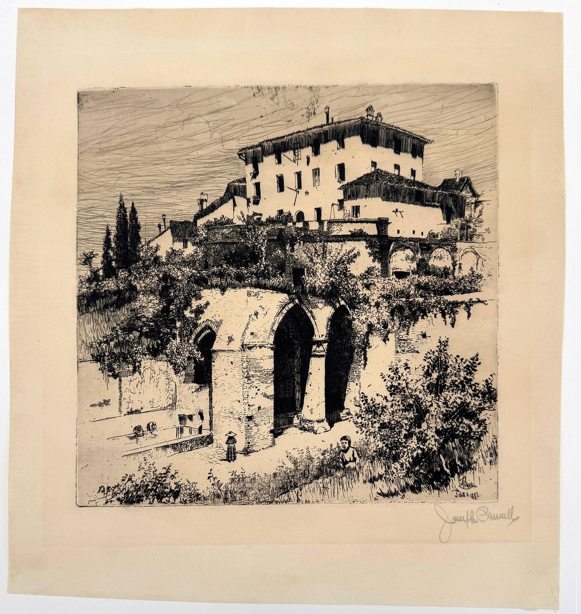 Fonte Nuova, Sienne - Print de Joseph Pennell