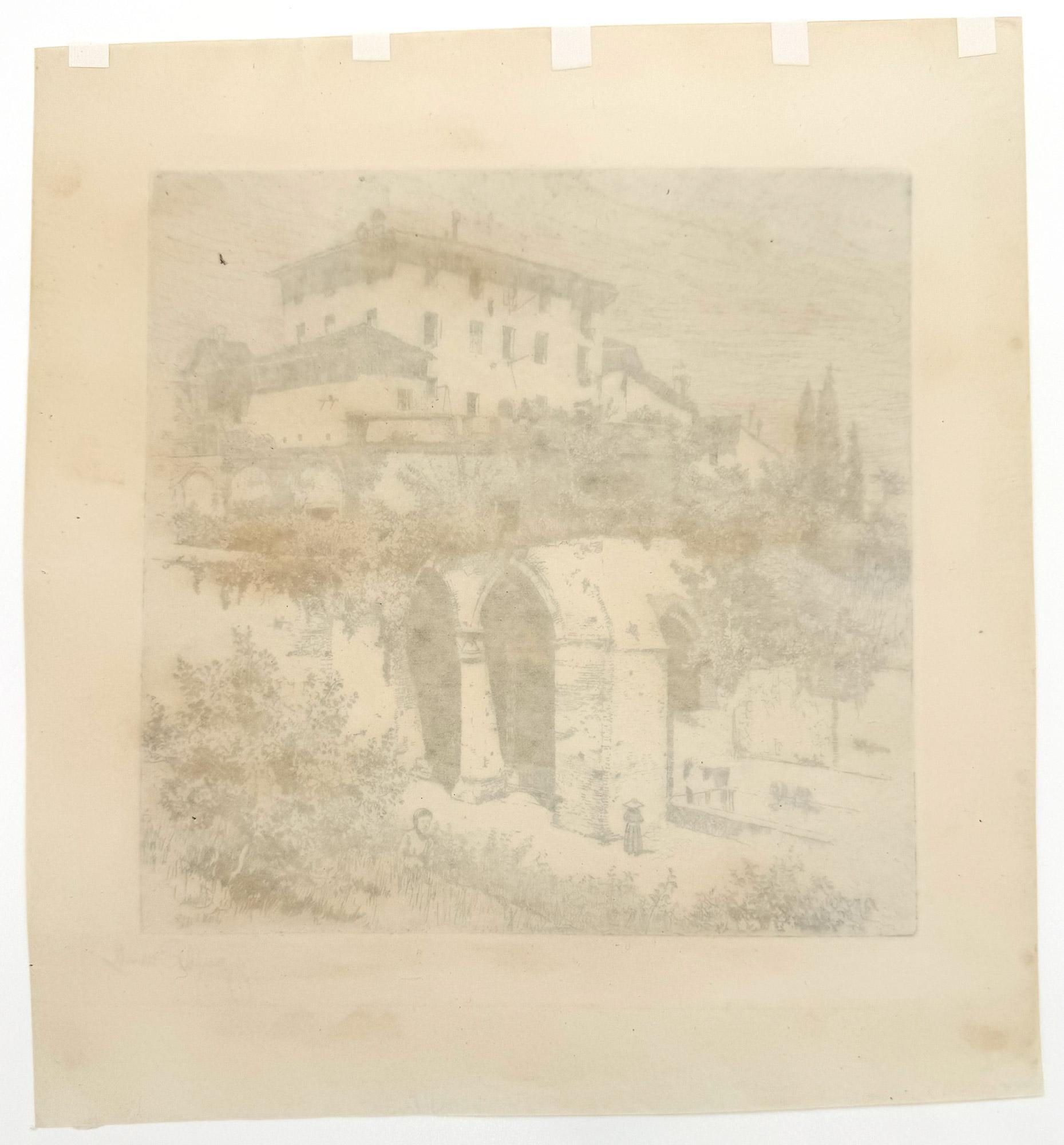Fonte Nuova, Sienne - Modernisme américain Print par Joseph Pennell