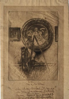 Primitives: Copying Botticelli. National Gallery (The Two Madonnas)