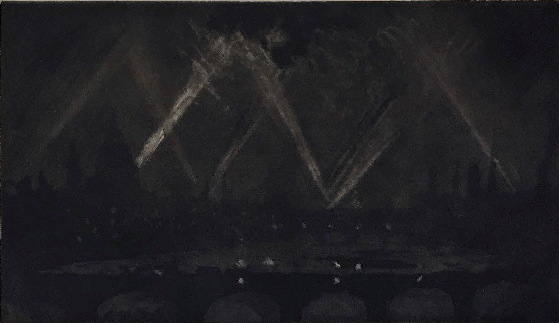 Joseph Pennell Abstract Print - Song of the Search Lights (London in War Time).