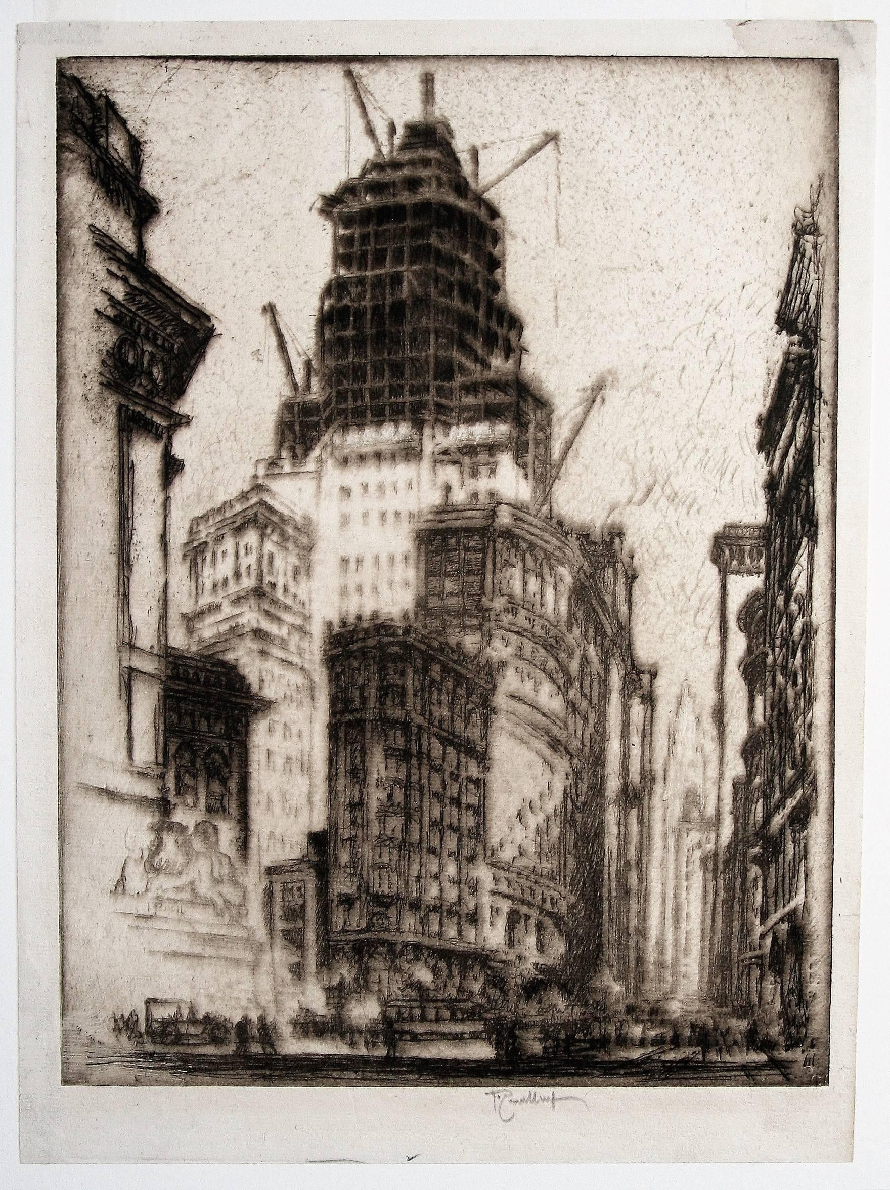 Standard Oil Building. - Print by Joseph Pennell