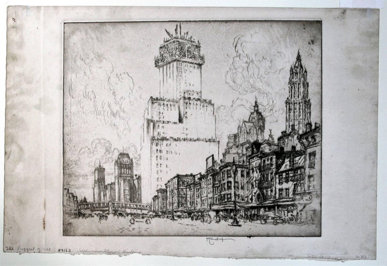 The Biggest of All; Telephone and Telegraph Building. - Print by Joseph Pennell