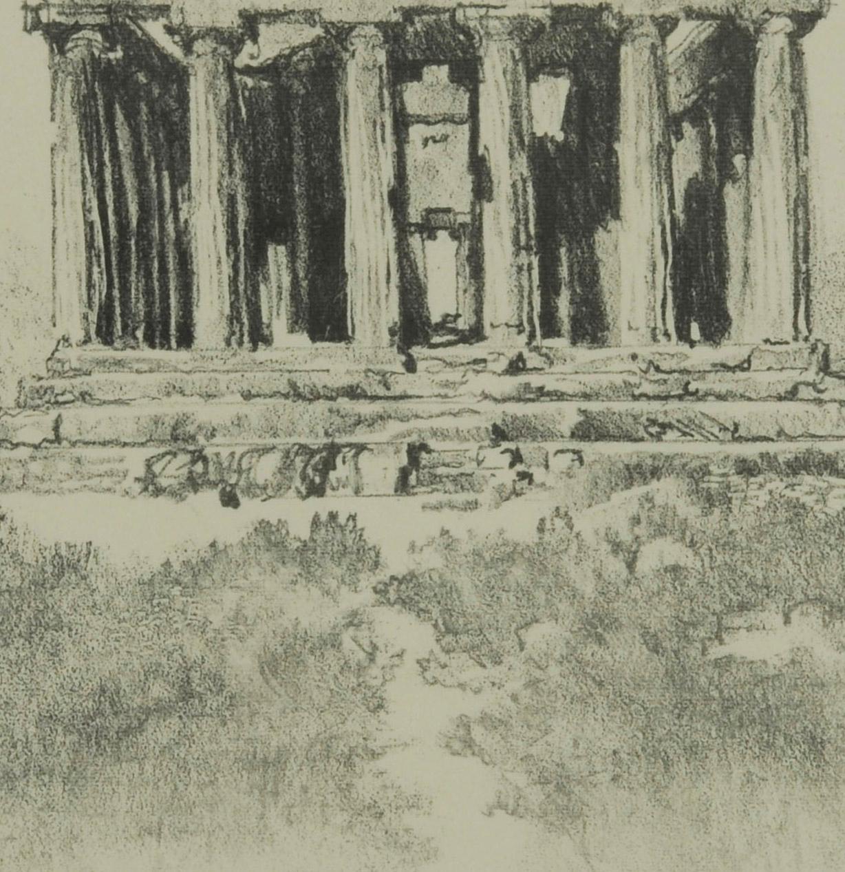Joseph Pennell (1860-1926)
The Temple by the Sea -- Temple of Concord, Girgenti
Lithograph on Ingres France watermarked paper, 1913
Signed by the artist in pencil right of center
Edition: 50
From the series: The Land of Temples
References: Pennell &
