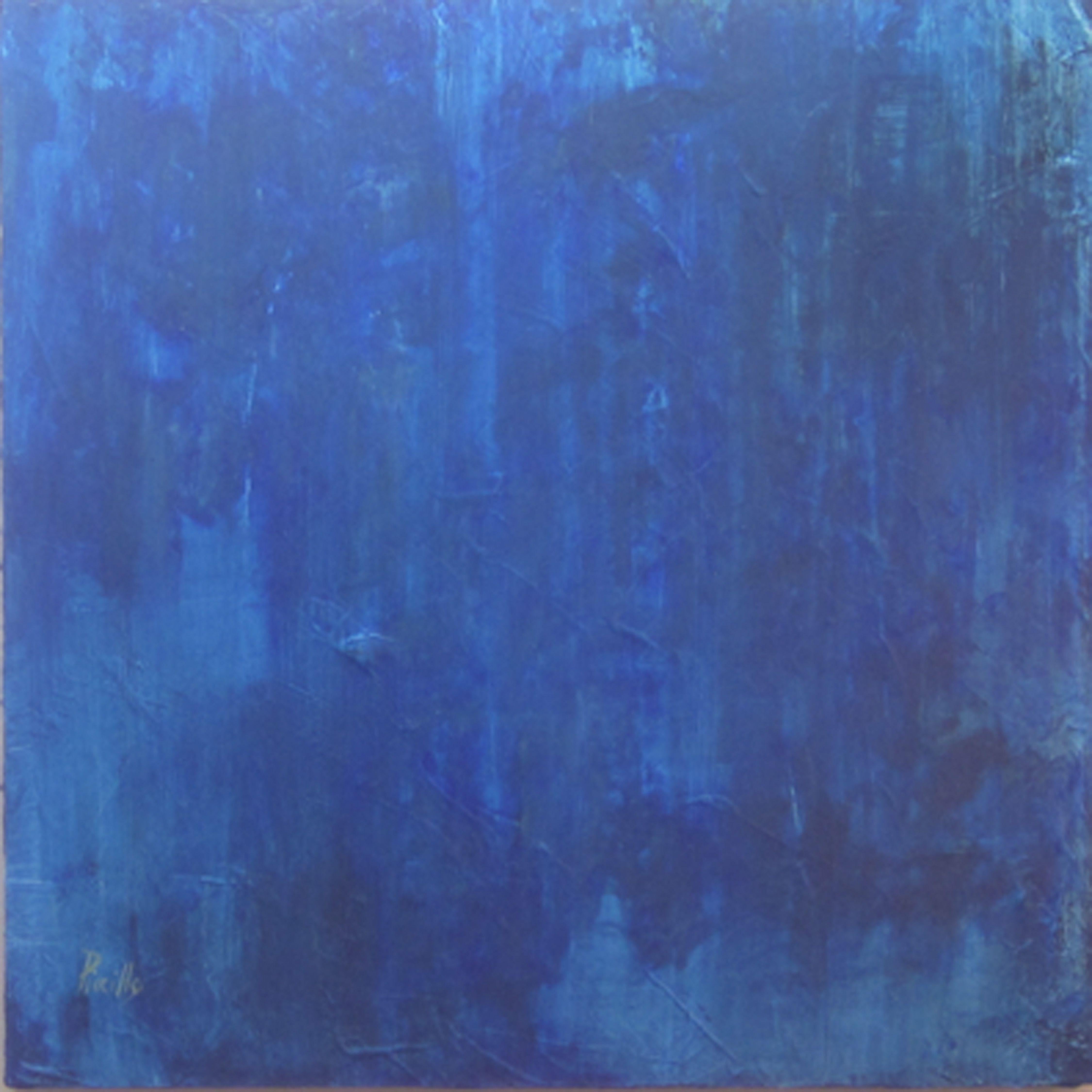 " Blue #1 " a contemporary, modern abstract painting by joseph piccillo is a 24 x 24 inch color field acrylic on museum stretched canvas. Blue is a cool color but i find it can stir but calm and excitement. It is my grandson's favorite color so I