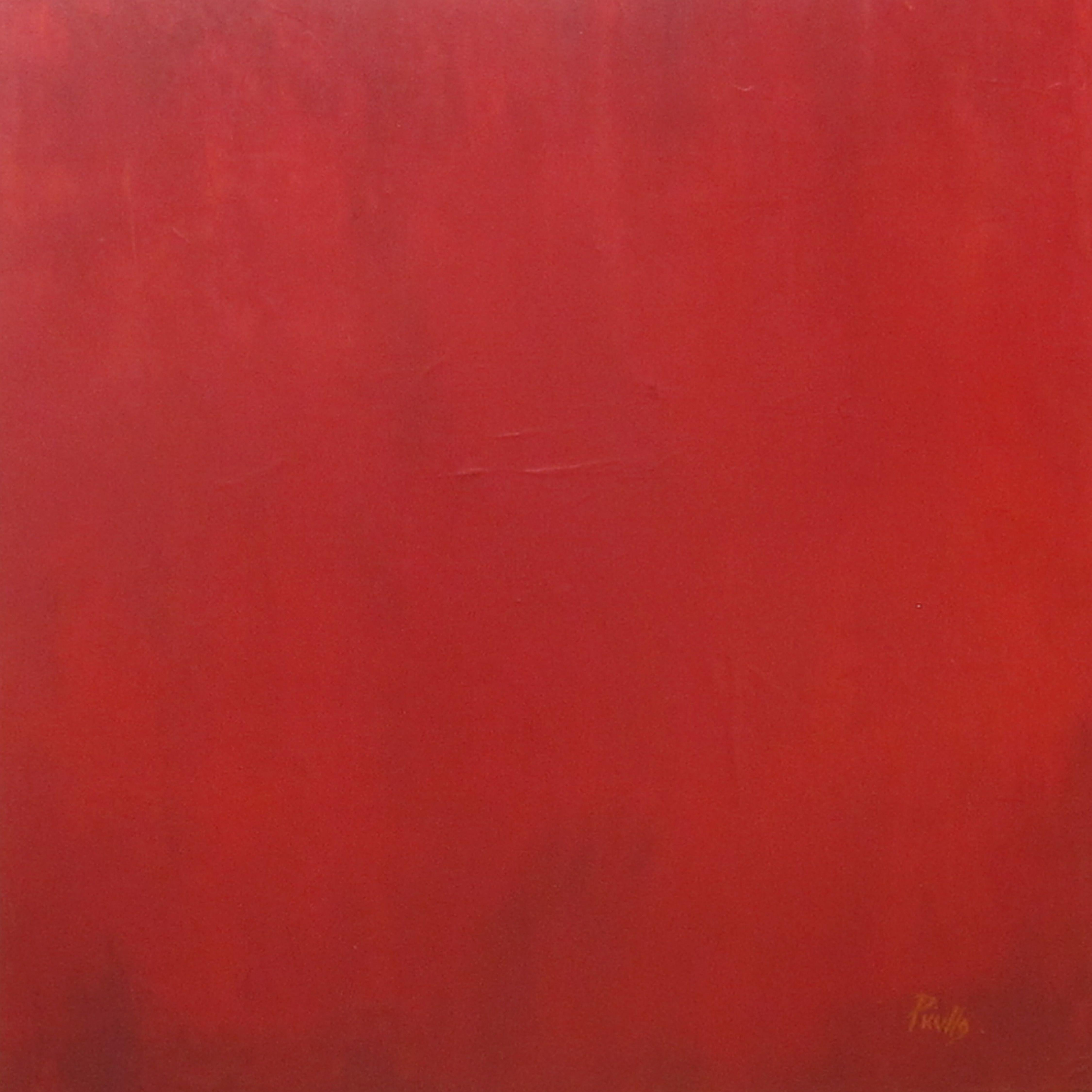 " Red #1 " a 24x 24 acrylic on museum stretched canvas is a painting by joseph piccillo. Red is considered a warm color and one that is often used by artists to put excitement in a piece. My goal in this painting was to use red in a peaceful way. ::