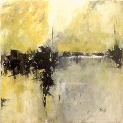 Pluie de rivière, peinture, acrylique sur toile