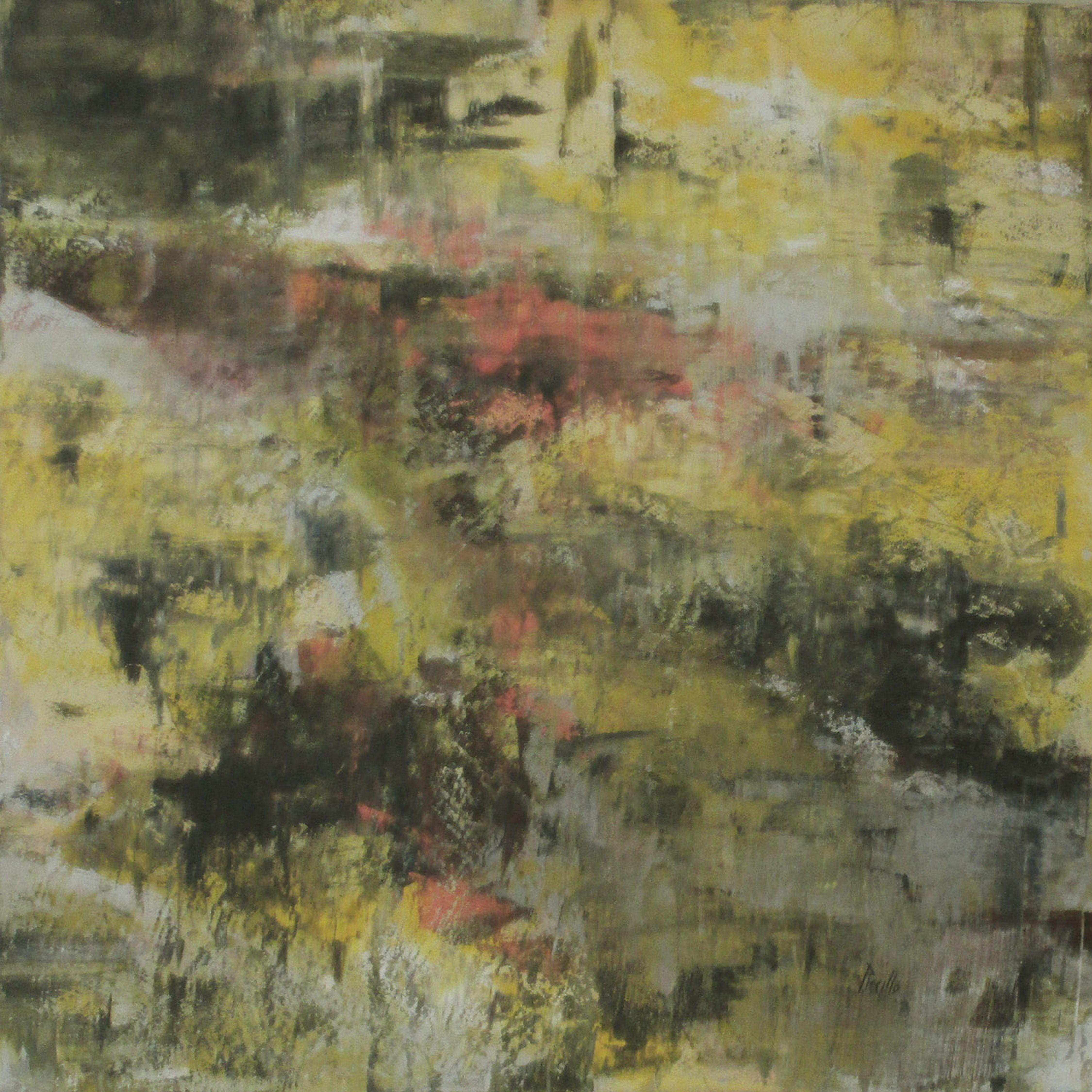 Abstract Painting di Joseph Piccillo - Ruscello in inverno, Pittura, Acrilico su tela