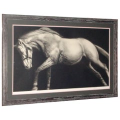 Joseph Piccillo "Edge Event I" 1982 Horse Lithograph, Numbered 11/45