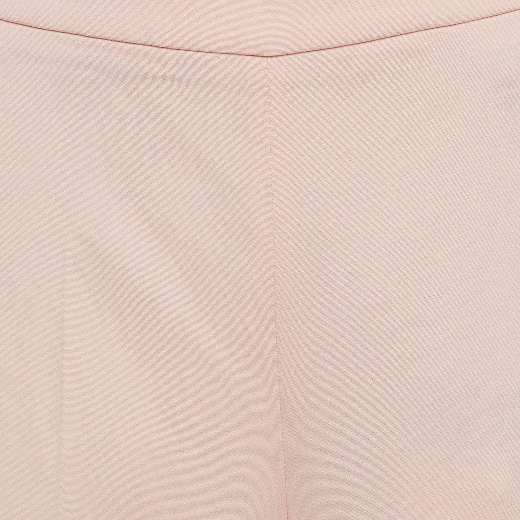 Joseph Pink Comfort Cady Cavendish Straight Fit Pants M In New Condition For Sale In Dubai, Al Qouz 2