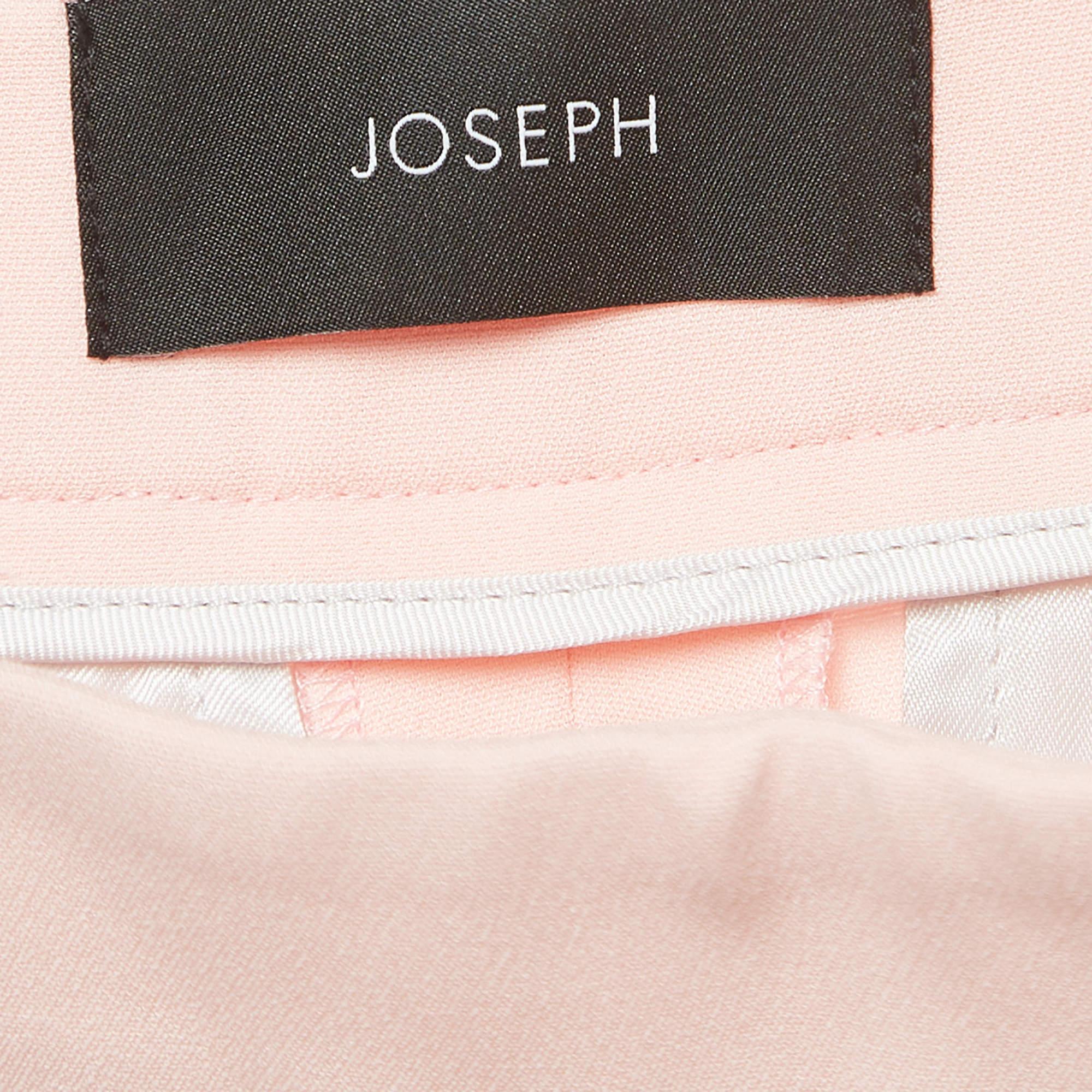 Joseph Pink Comfort Cady Cavendish Straight Fit Pants M For Sale 1