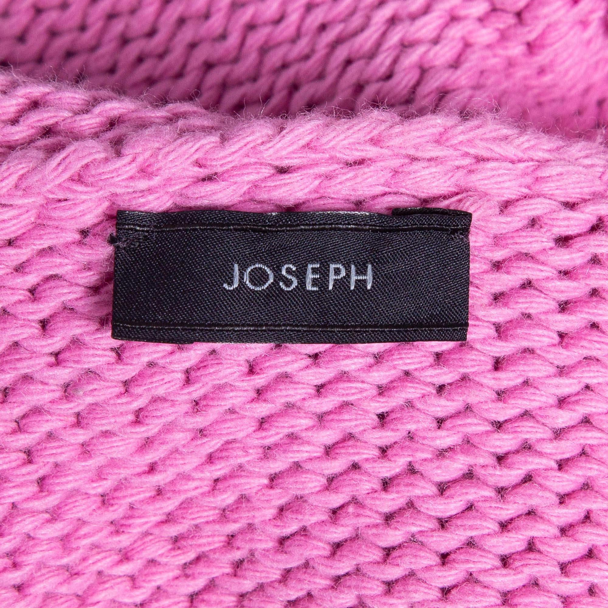 Joseph Pink Knit Turtle Neck Jumper M For Sale 1