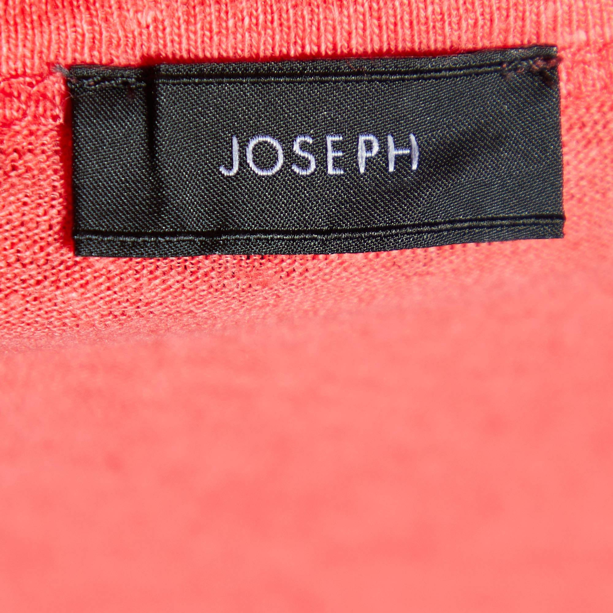 Joseph Pink Linen Knit Pocket Detail Tunic M Excellent état - En vente à Dubai, Al Qouz 2