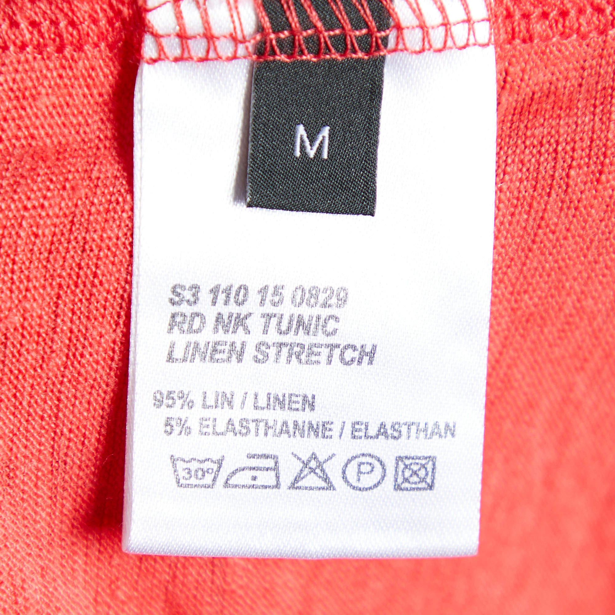 Joseph Pink Linen Knit Pocket Detail Tunic M Pour femmes en vente