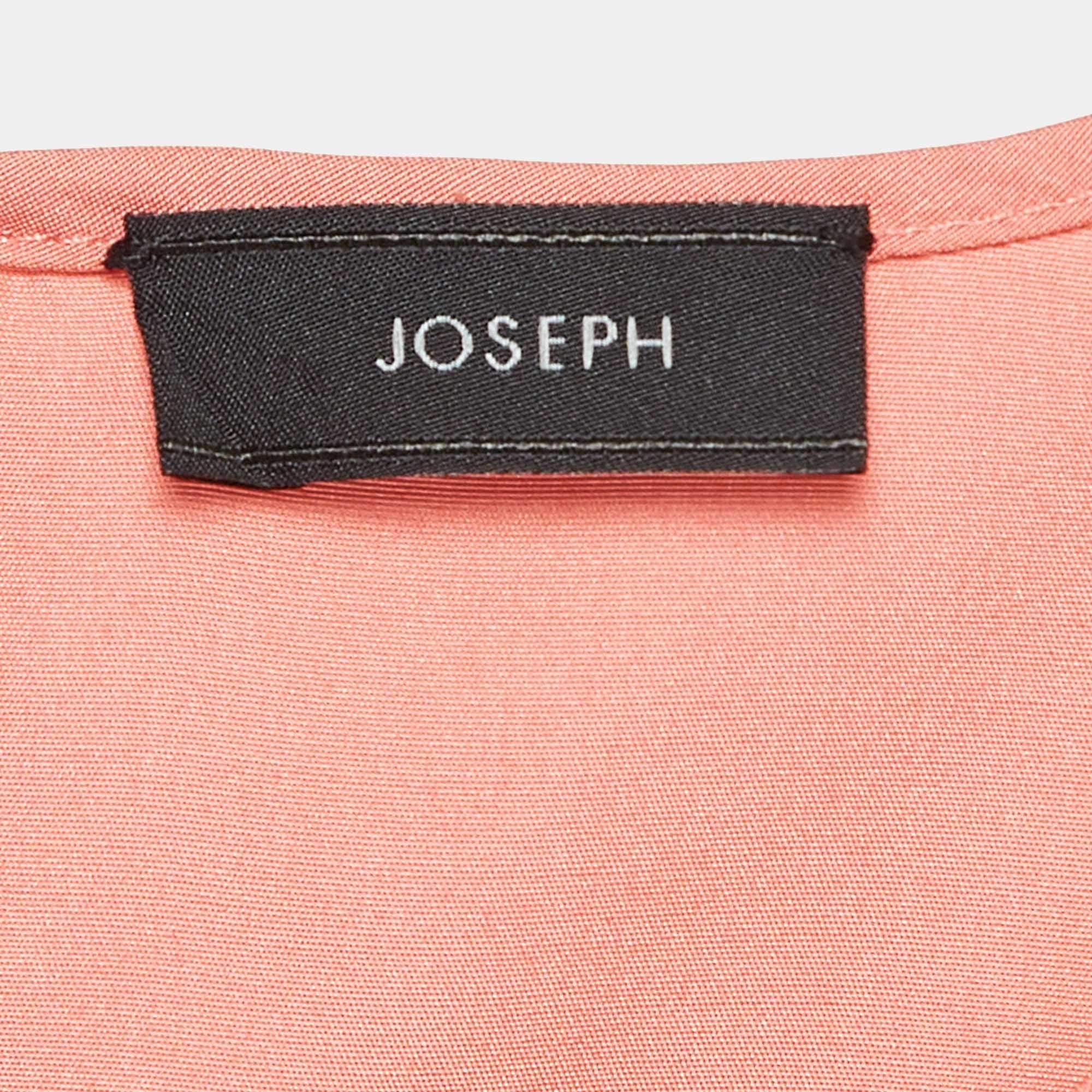 Women's Joseph Pink Silk Sleeveless Top L