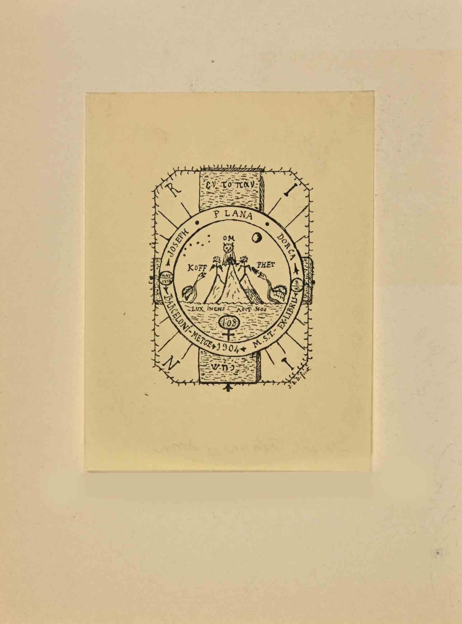  Ex Libris - Joseph Plana Dorca ist ein modernes Kunstwerk, das 1904 von dem spanischen Autor Joseph Plana Dorca geschaffen wurde.
 
Ex Libris. S/W-Holzschnitt auf Elfenbeinpapier.  
 
Das Werk ist auf Karton geklebt.
 
Abmessungen insgesamt: 20x 15