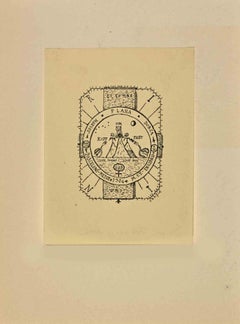  Ex Libris – Holzschnitt von Joseph Plana Dorca – 1904