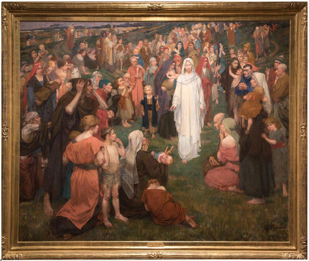 He Came and Healed - Painting by Joseph Posenaer
