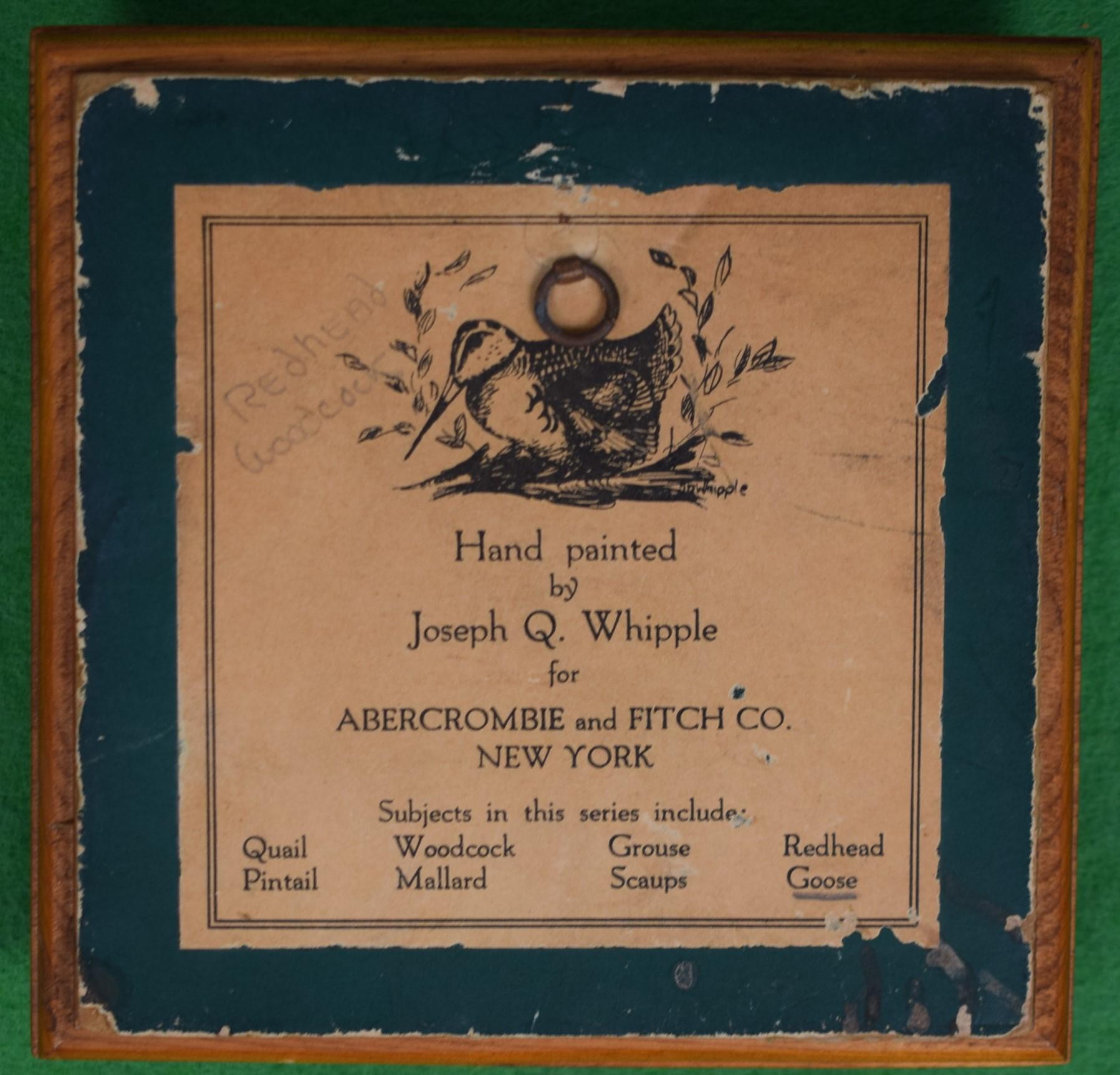 Abercrombie & Fitch Redhead Goose Hand-Painted by Joseph Q. Whipple Shadowbox 2