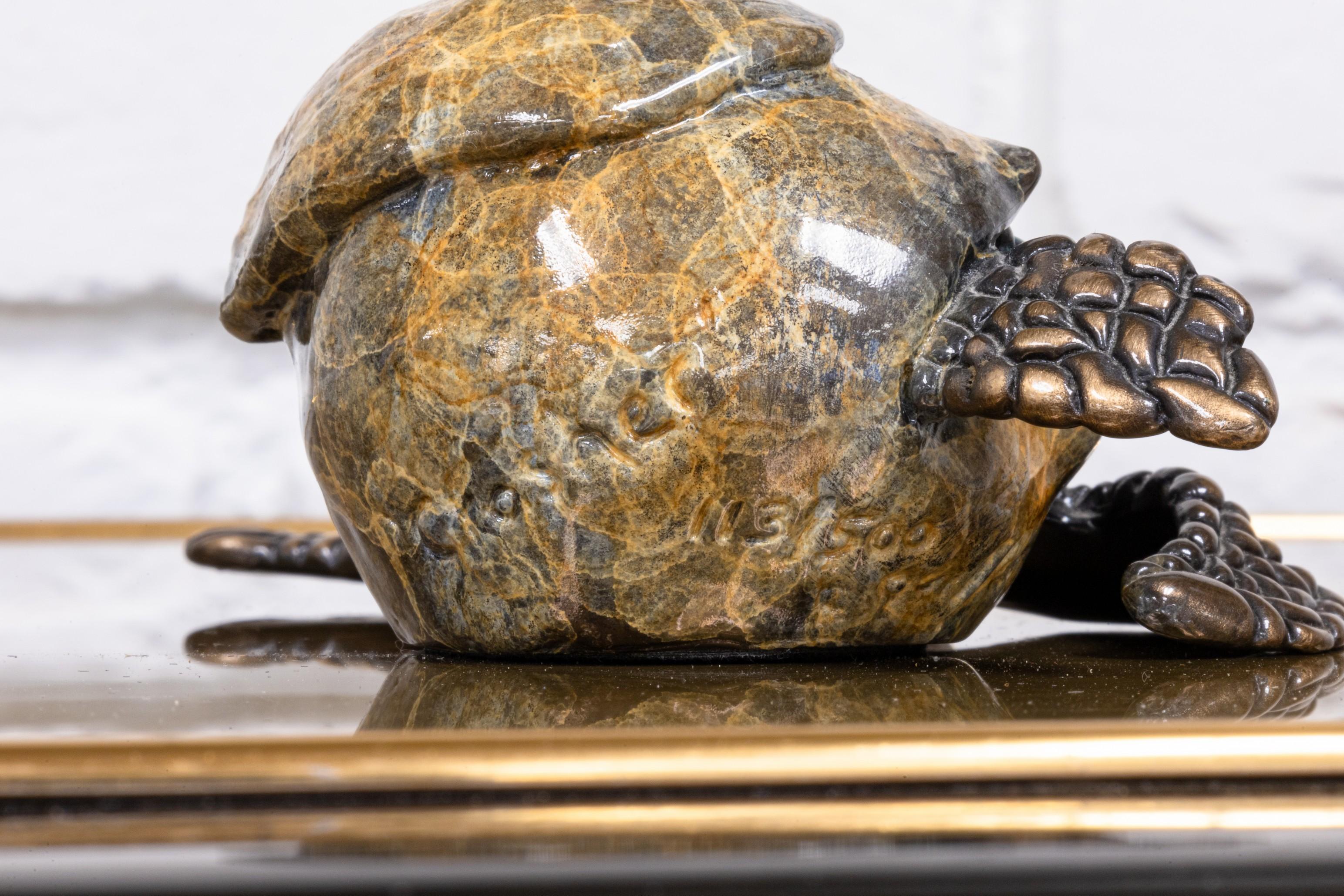 Joseph Quillian Limited Signed Bronze Turtle Dish and Bronze Turtle Sculptures 8