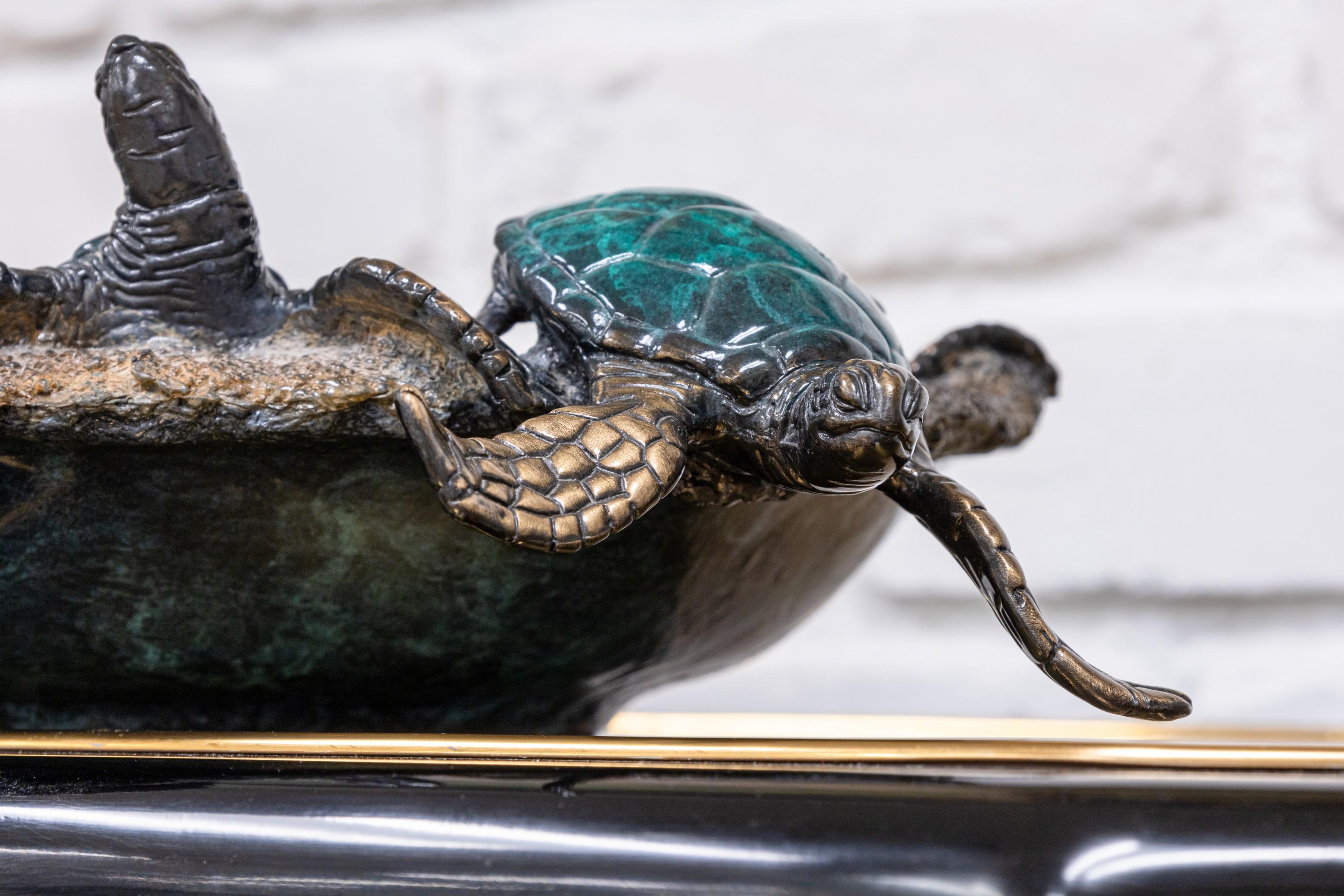 Joseph Quillian Limited Signed Bronze Turtle Dish and Bronze Turtle Sculptures 5