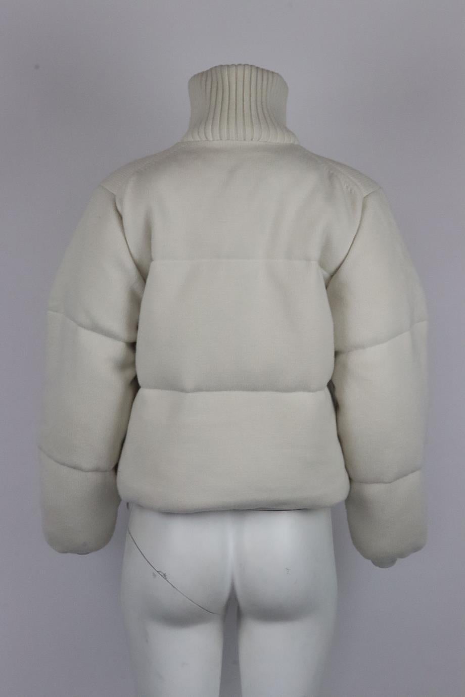 Joseph Quilted Wool Down Jacket Xsmall In Excellent Condition In London, GB