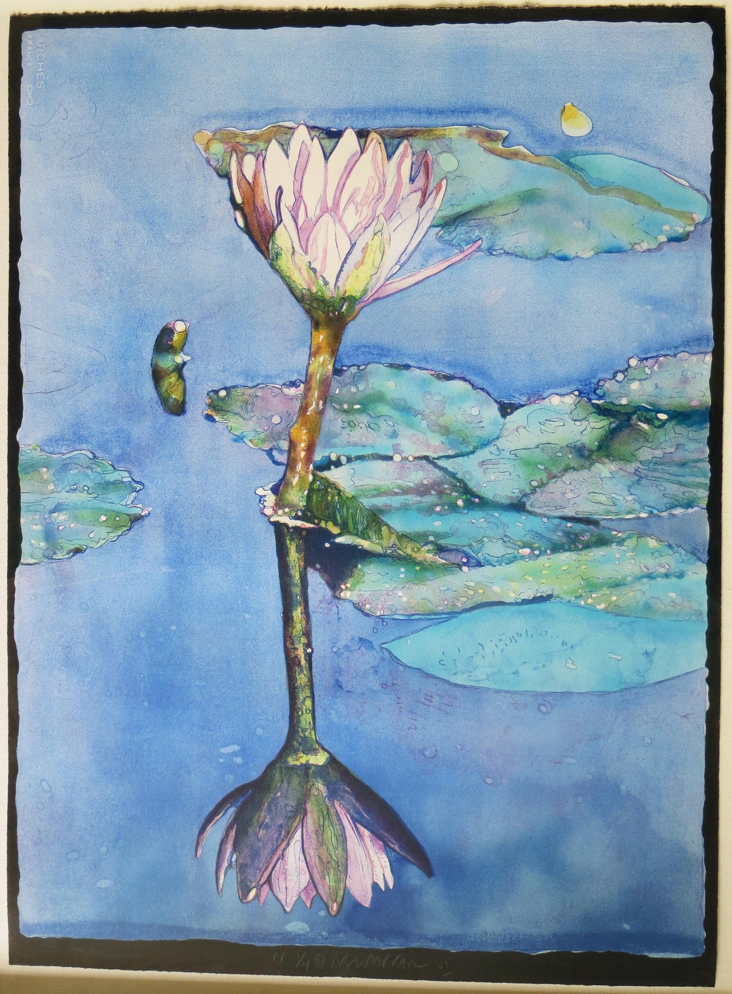 Joseph Raffael Still-Life Print - Evening Lily