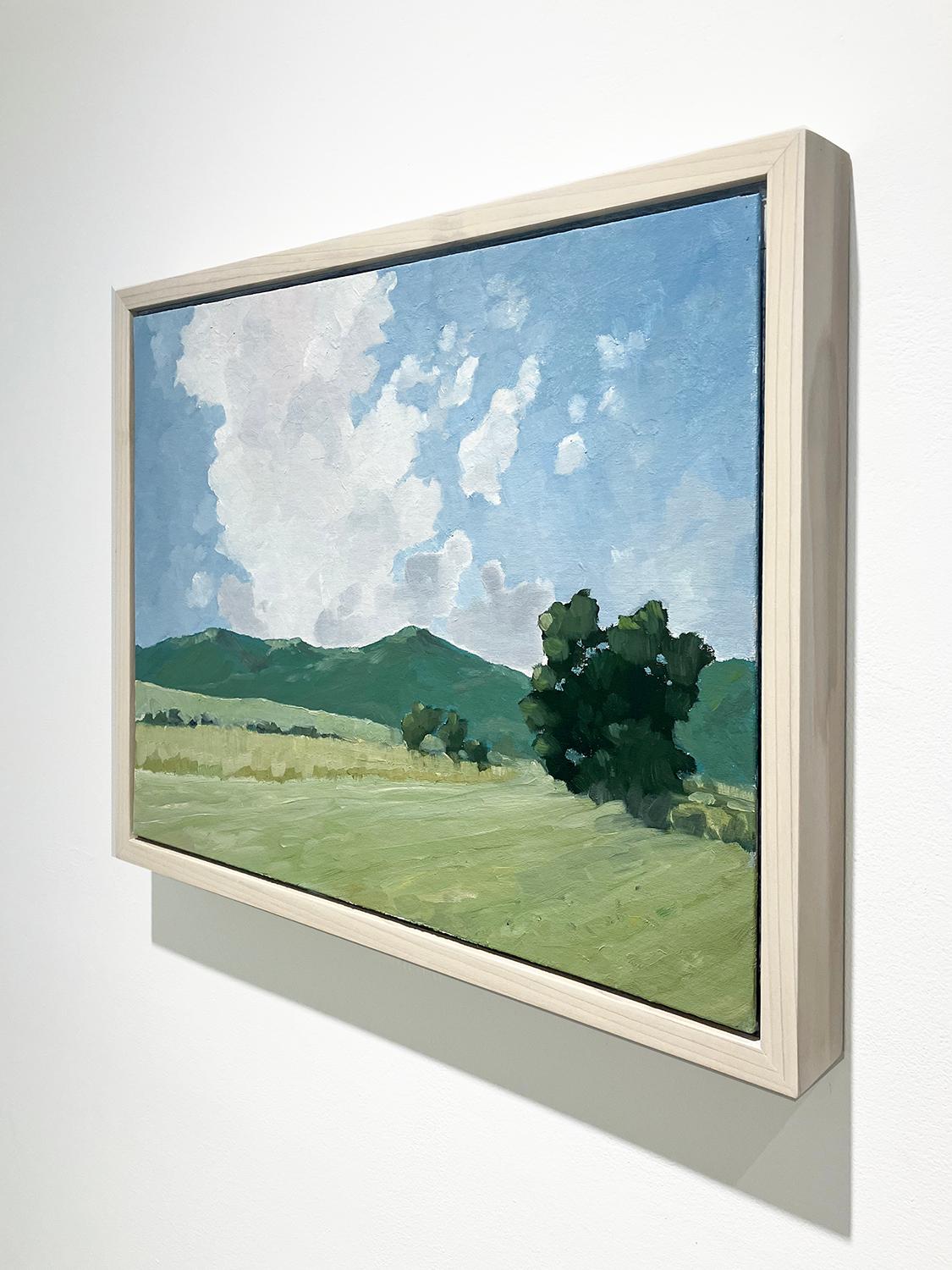 Midsummer (En Plein Air Landscape Painting of Country Mountains and Sky) For Sale 3