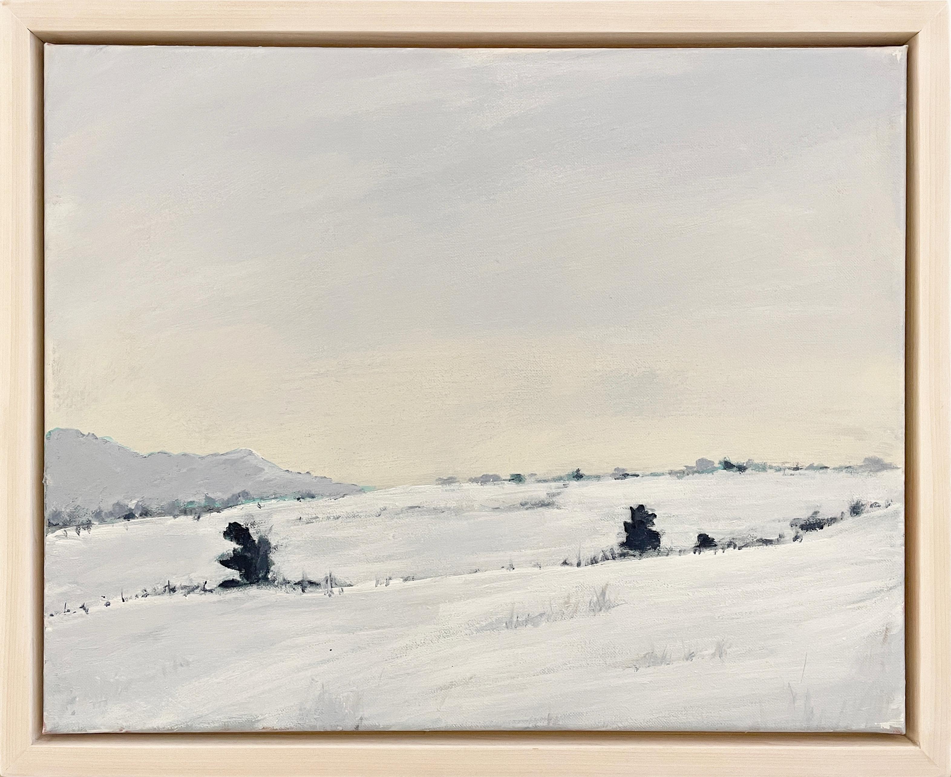 Joseph Rapp Figurative Painting - Road to Germantown (En Plein Air Landscape Painting of Snowy Winter Countryside)