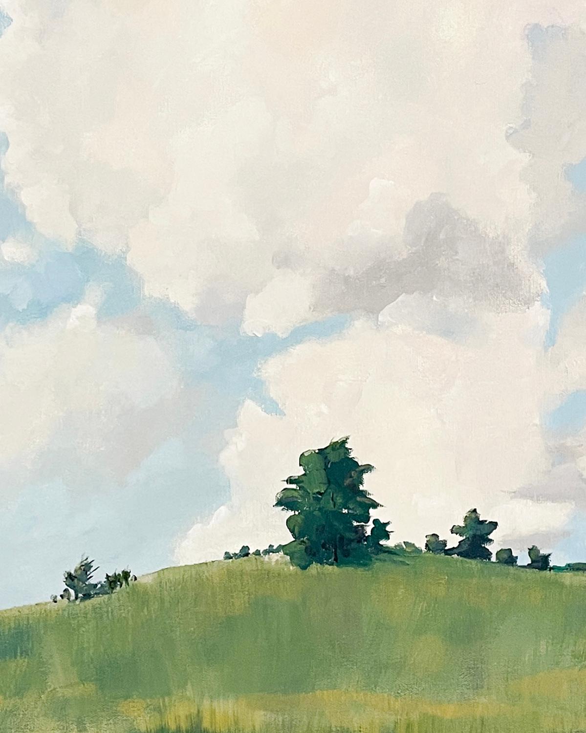 Upper Meadow in June (Contemporary Panoramic Plein Air Landscape Painting) For Sale 2