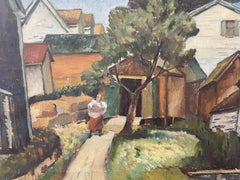 Joseph Raskin "Daily Chores" Original Oil Painting C.1930