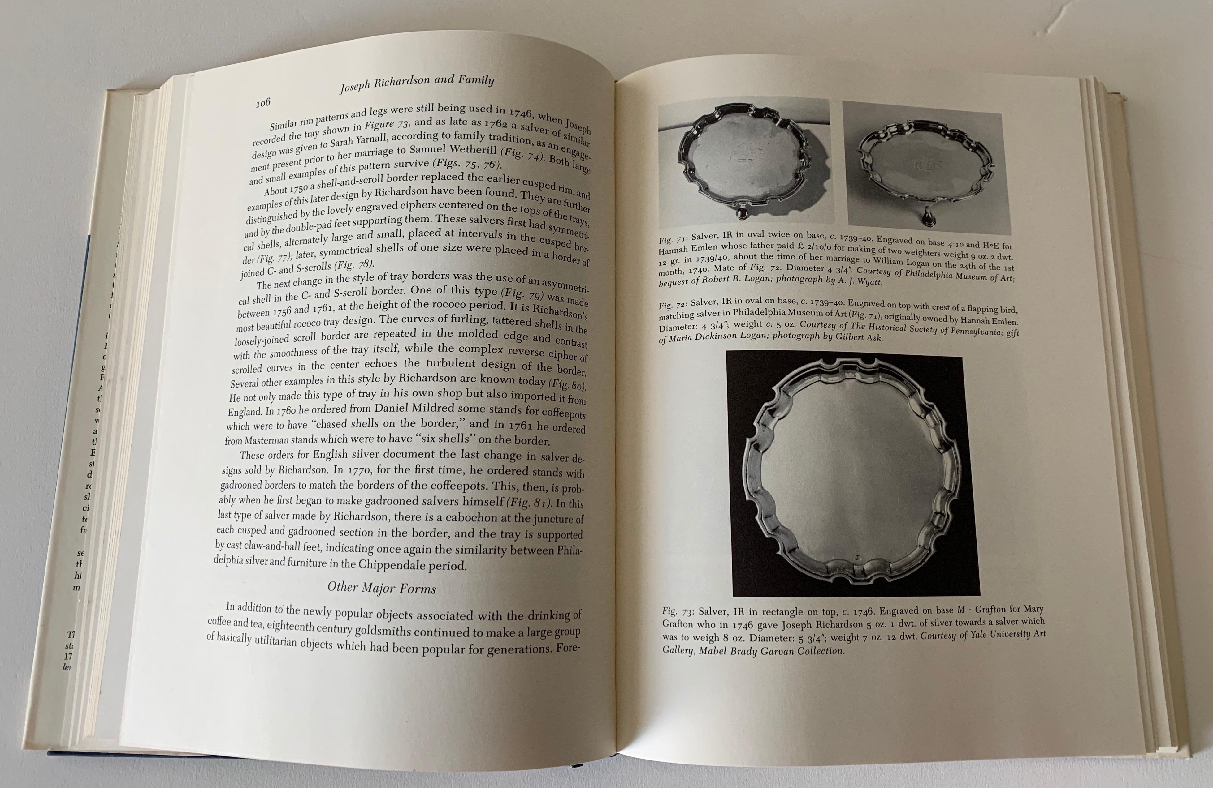 Livre « Joseph Richardson and Family Philadelphia Silversmiths » (Joseph Richardson et sa famille Bon état - En vente à Stamford, CT