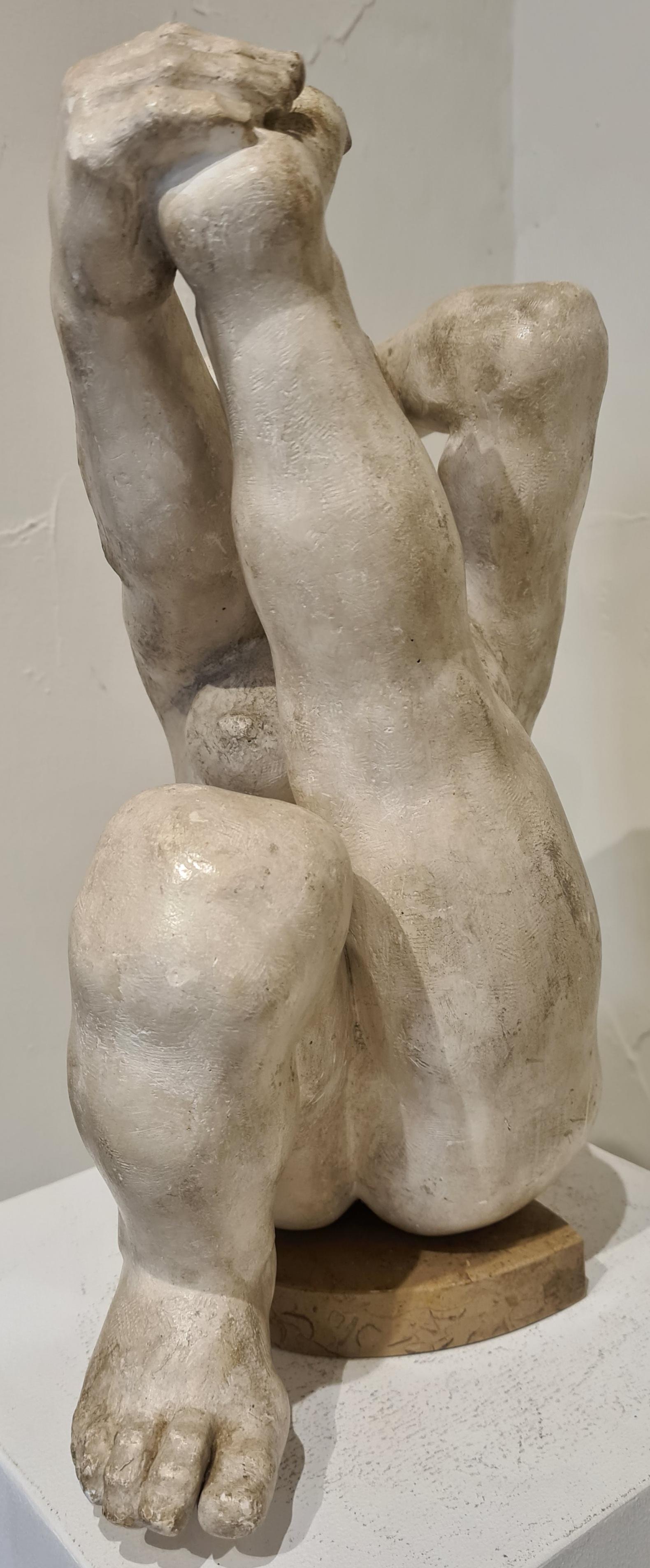 Lucienne, Mid 20th Century Sculpture. - Brown Nude Sculpture by Joseph Rivière