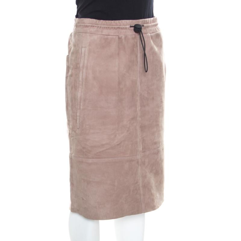 taupe pencil skirt