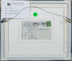 20th century color lithograph postcard indigenous figures landscape rock sky