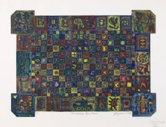 'Floorboard Plus Four' original collagraph signed by Joseph Rozman