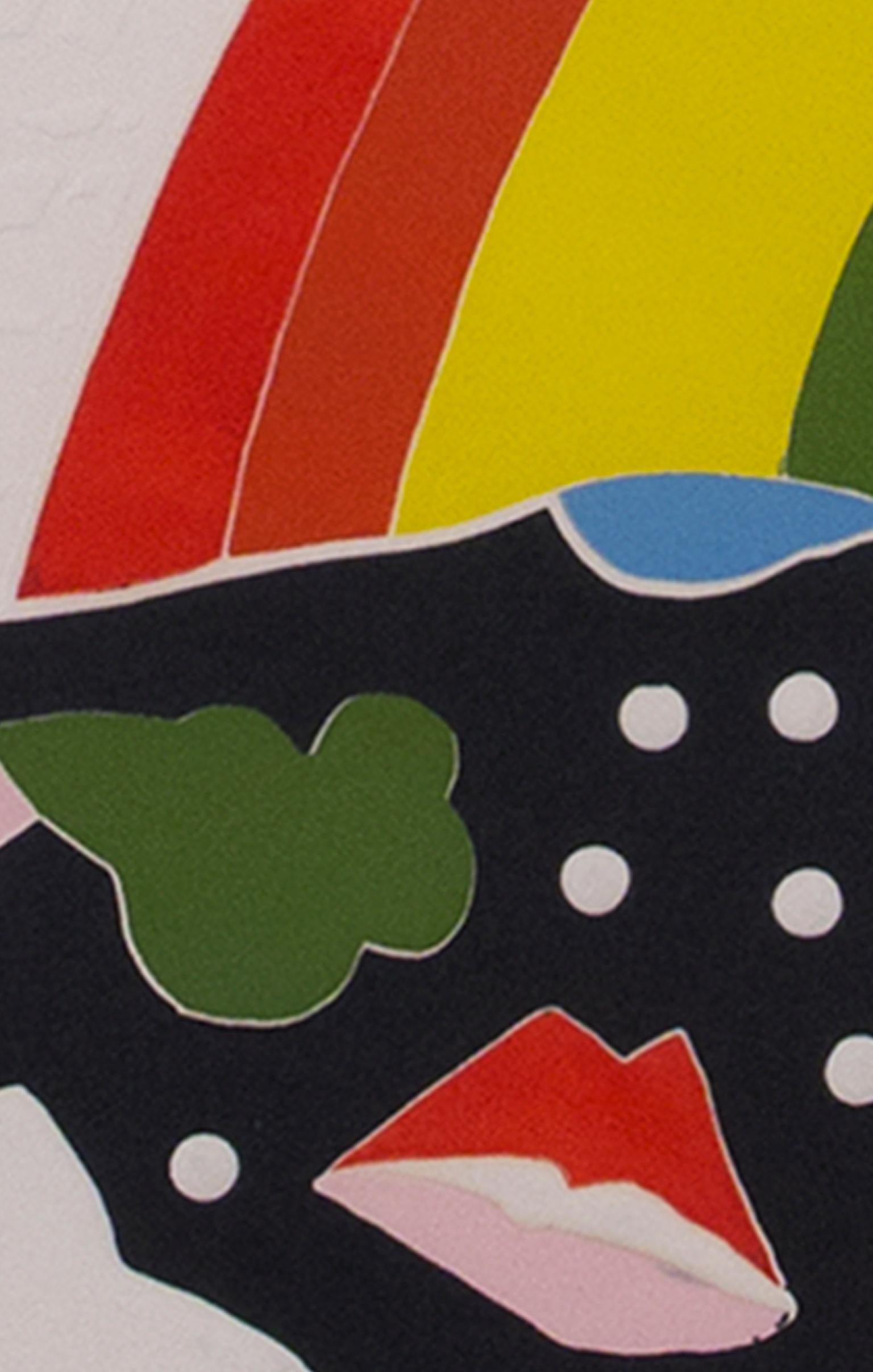 „Mother's Rainbow, A.P.“ Die farbenfrohe Radierung und Stickerei von Joseph Rozman im Angebot 4
