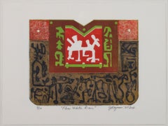 'Plus White Deer' collagraph by Joseph Rozman from 'Los Animales' portfolio