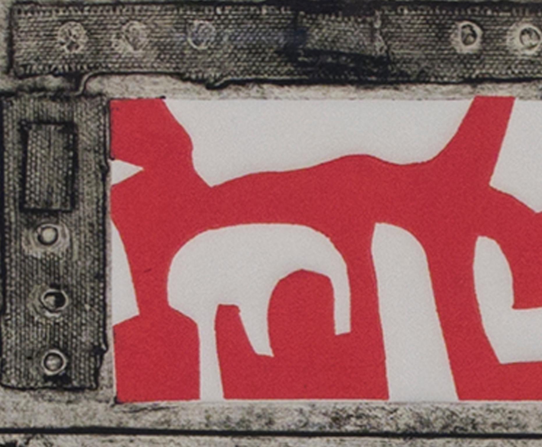 „“Roter Teufel““ aus „Los Animales“ Portfolio, Collagraph signiert von Joseph Rozman im Angebot 5