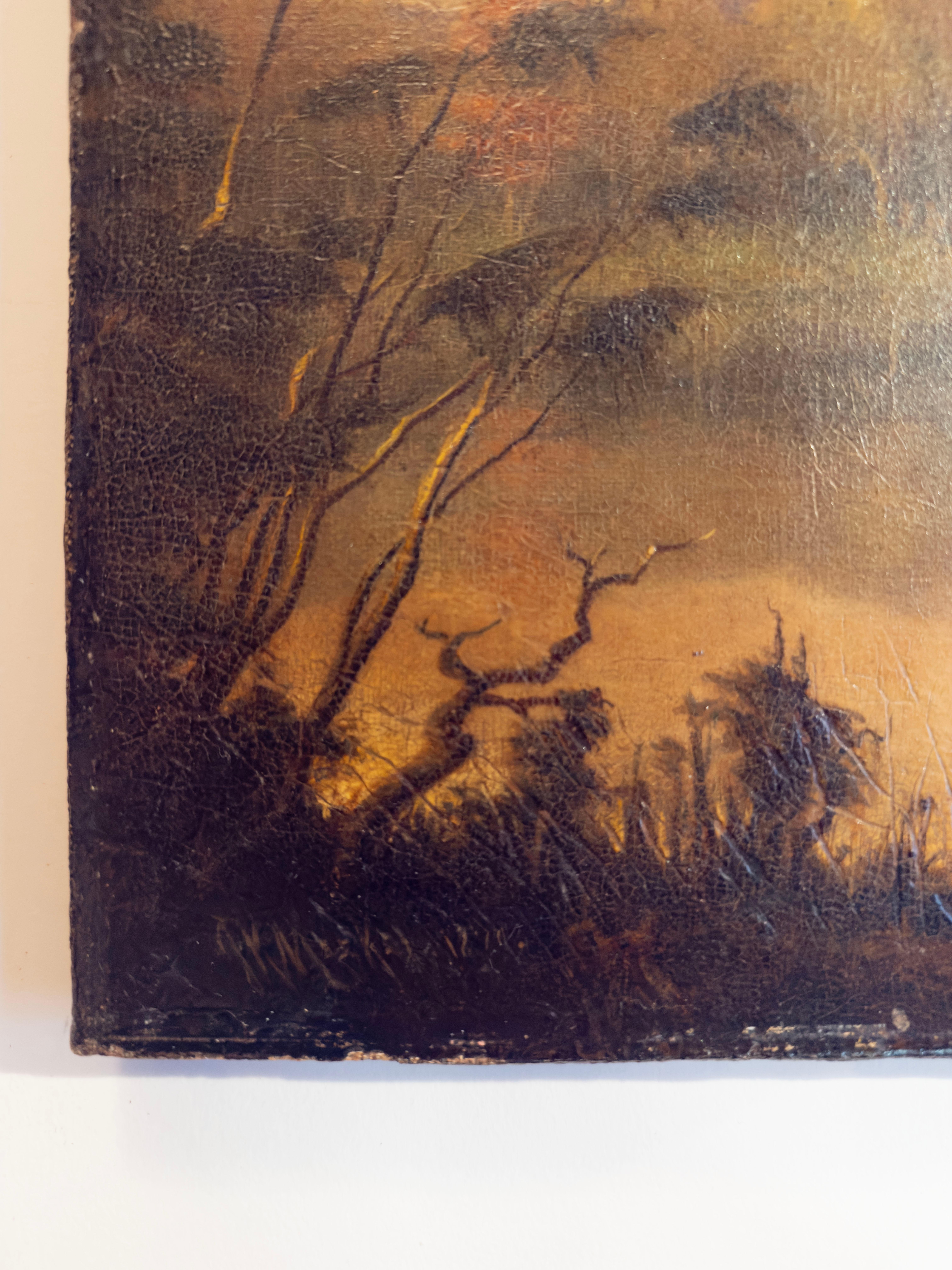 Bootfahren, Frühherbst (Schwarz), Landscape Painting, von Joseph Rusling Meeker